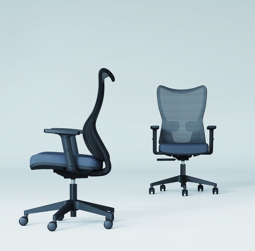 Mobiliário de escritório Luxo Suporte de costas lombar Executivo Ergonômico Escritório giratório de computador Cadeiras de meio de costas