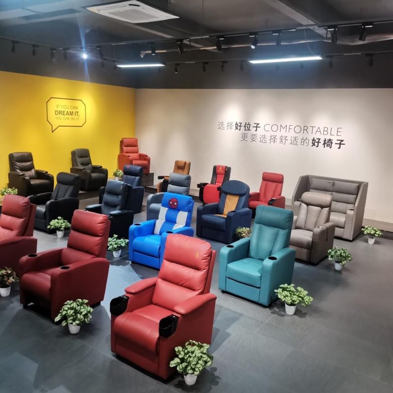 Mobiliário comercial VIP de luxo Assentos reclináveis para cinema 70*90*104cm