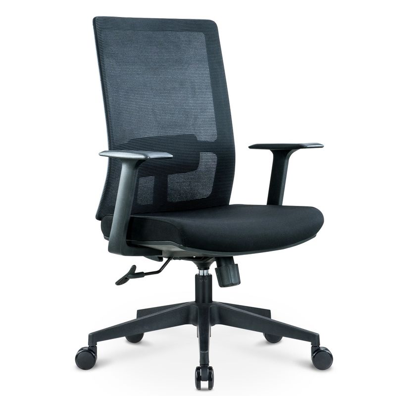 Luxo ajustável Suporte lumbar Ergonomic Executivo Computador giratório Mesa de computador Mid-back Cadeiras de escritório Móveis