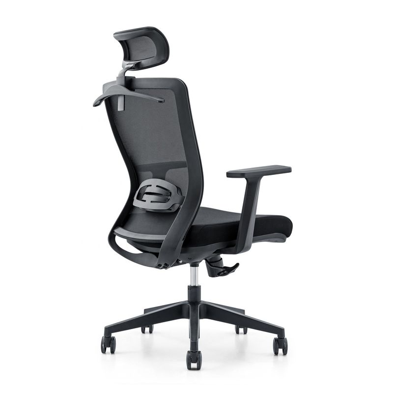 650*690*1150-1250mm Cadeira de escritório de luxo ajustável com tecido de malha e apoio de braço fixo