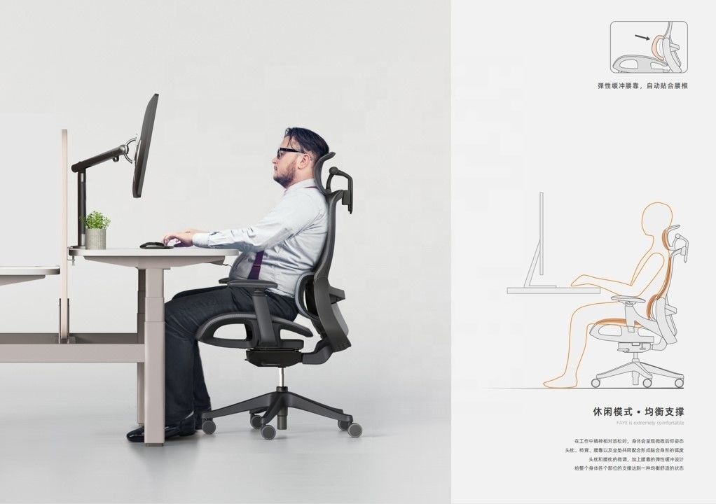 Full Mesh Boss Chair com Mecanismo Donati Luxury Modern Office Furniture Pass BIFMA Test