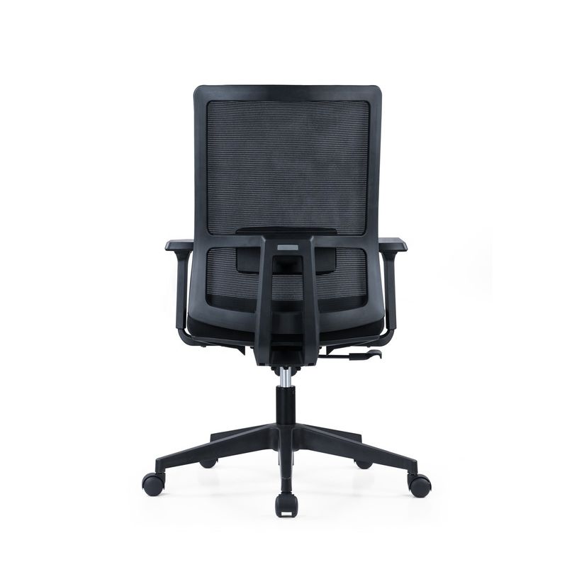 Cadeira de computador de escritório giratória ergonômica de braço 2D com suporte lombar e tecido de malha