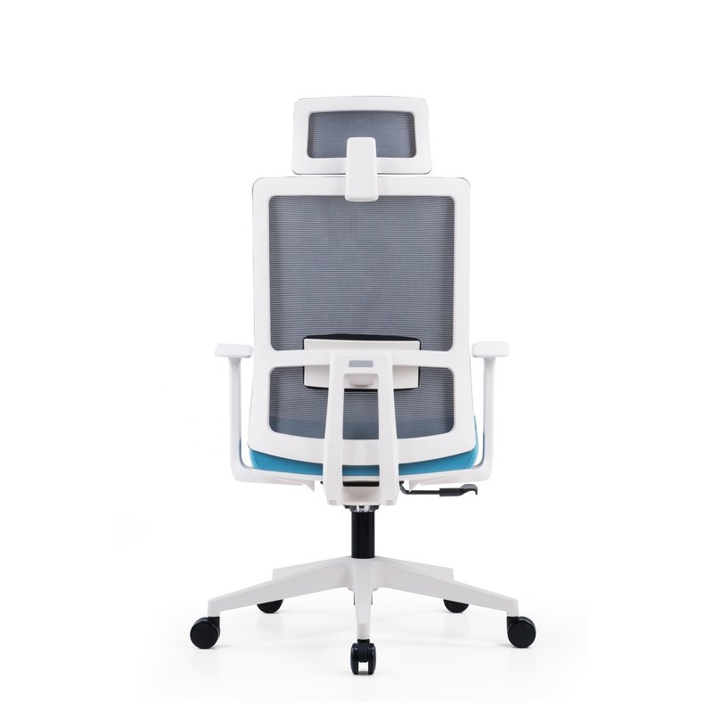 Moderno Design Quadro de Ferro Alto Volte Branco Rede Cadeira giratória de escritório para mobília Foshan