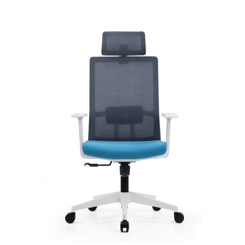 Moderno Design Quadro de Ferro Alto Volte Branco Rede Cadeira giratória de escritório para mobília Foshan