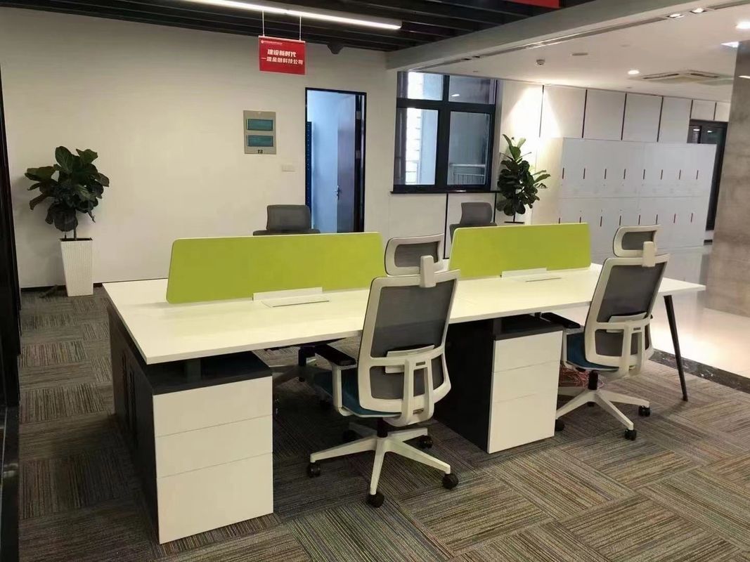 Mesa de escritório de tecido giratório cadeira de gerente branca com enxaguante 580*640*1150-1250mm