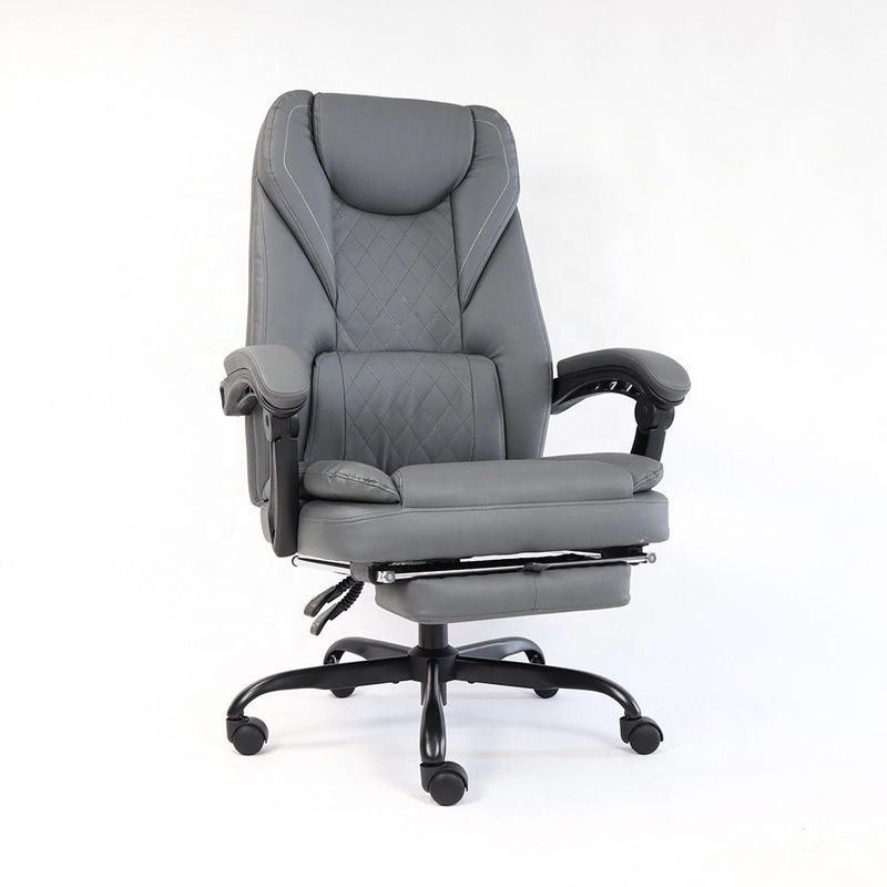 Conforto e estilo Cadeira de escritório de couro sintético de luxo Ideal para longas horas no escritório