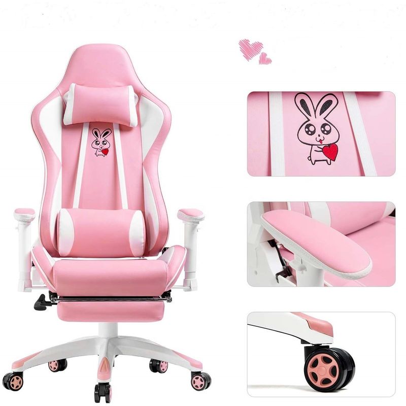 Adaptado Anji Anime Leather Ergonômico Recliner para o conforto e estilo de jogos das meninas