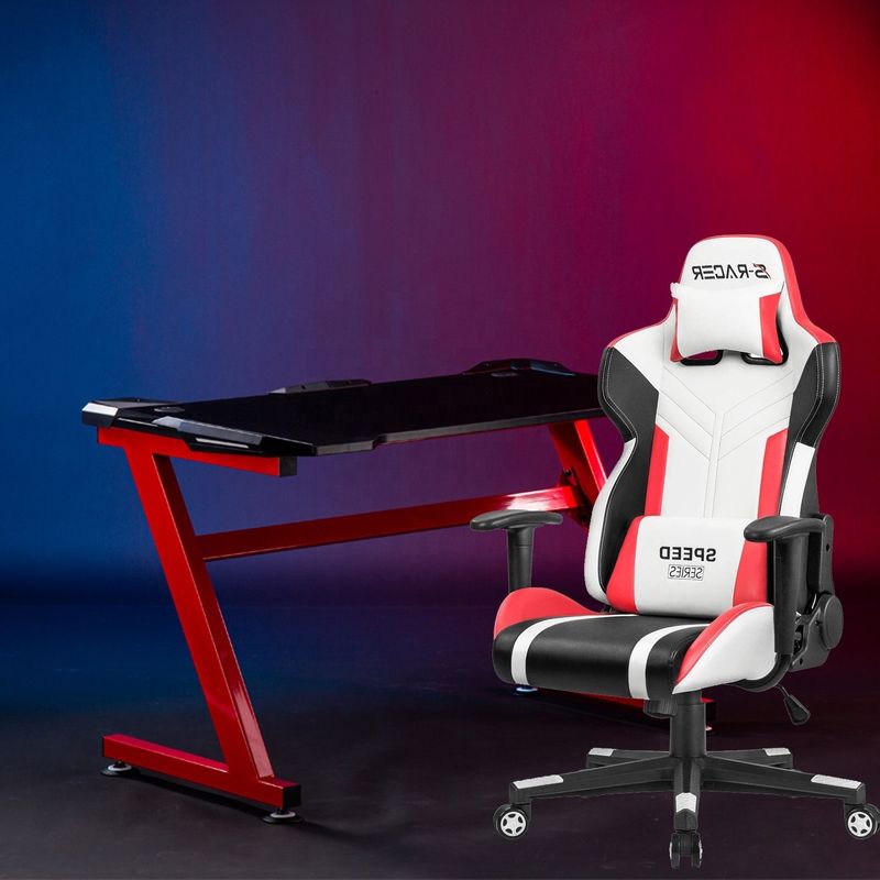 Confortável PU Couro Massagem personalizada Y-SEATER Cadeira de jogos de escritório para jogador de computador