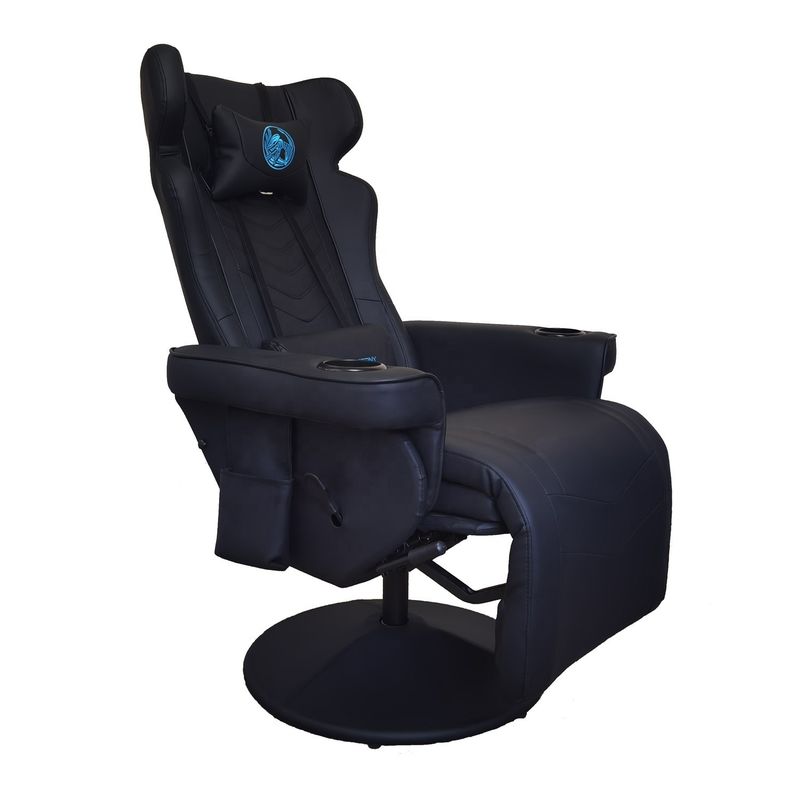 Sala de jogos é um must-have. Cadeira de jogos de luxo com porta-copos e alto-falantes Bluetooth.