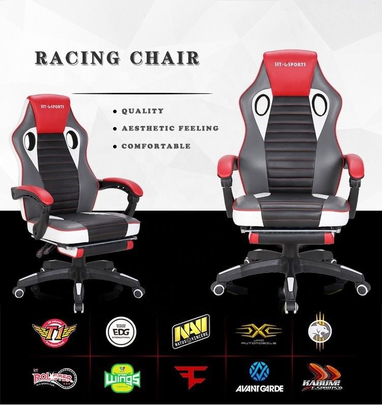 HCYZ OEM Racing Style Leather Office Gaming Chair For Children Metal Type Ferro giratório