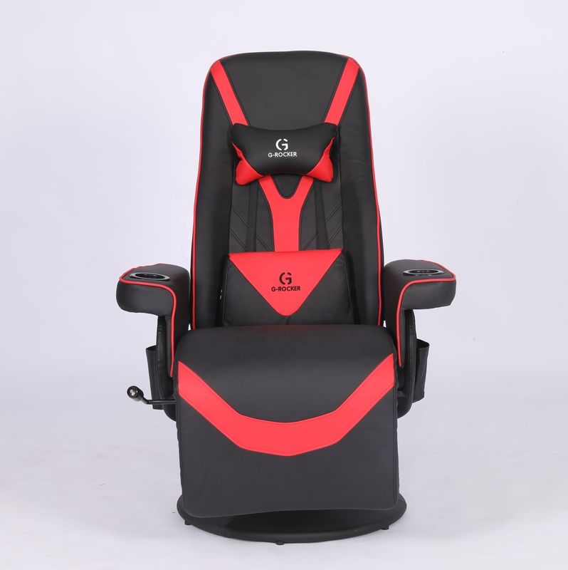 Cadeira de escritório específica Cadeira de jogos de luxo com suporte de copo em couro rosa de estilo de corrida