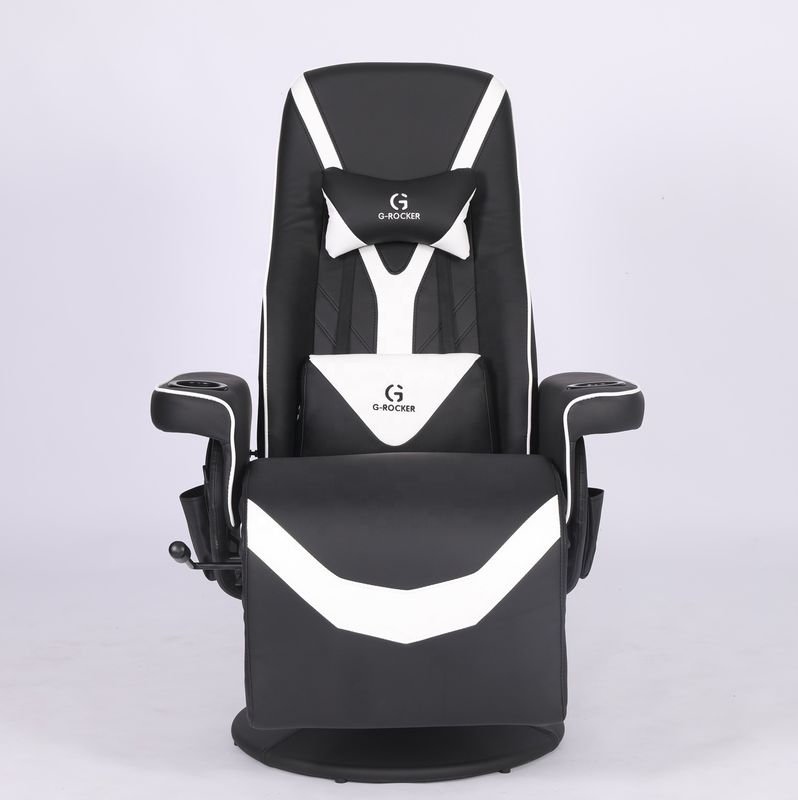 Cadeira de escritório específica Cadeira de jogos de luxo com suporte de copo em couro rosa de estilo de corrida