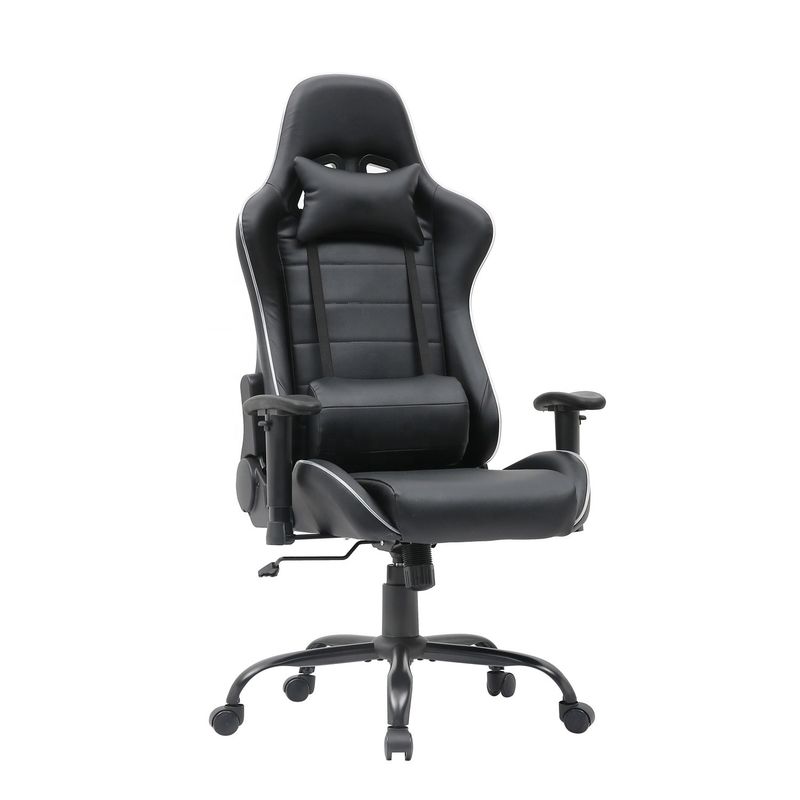 HCYZ RGB LED Light PC Gamer Chair com encosto ajustável 90-180 e função de massagem
