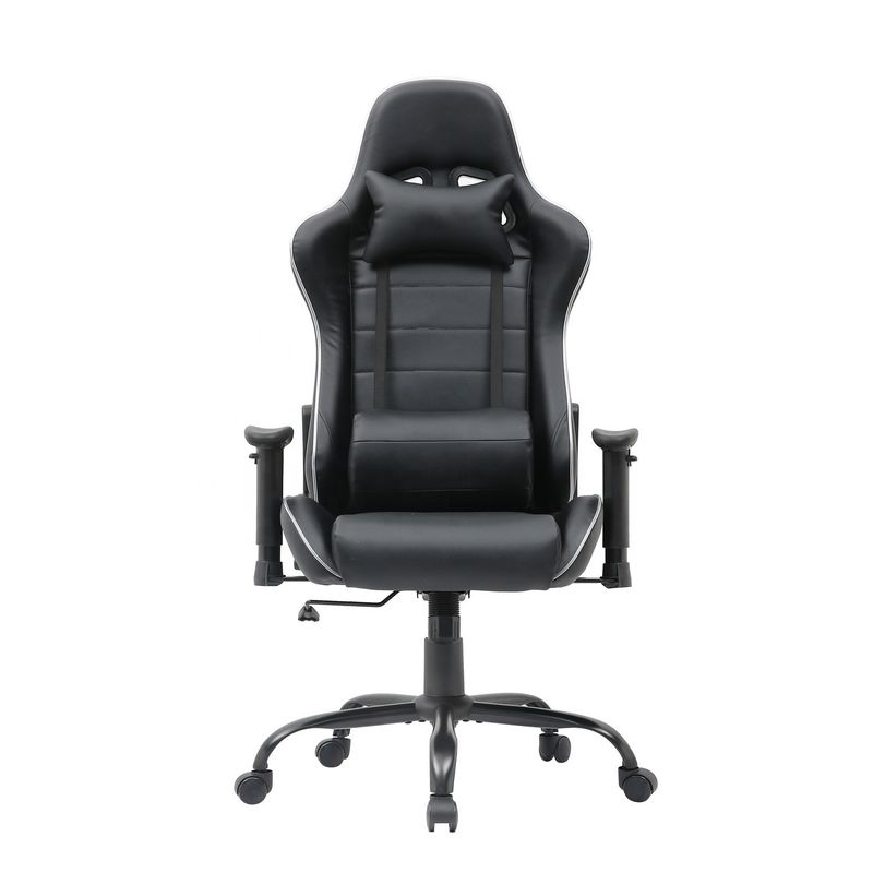 HCYZ RGB LED Light PC Gamer Chair com encosto ajustável 90-180 e função de massagem
