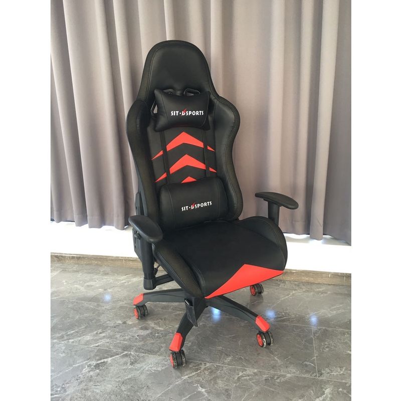 Cadeira de computador LED de estilo industrial HCYZ RGB Cadeira executiva de jogos com couro PU