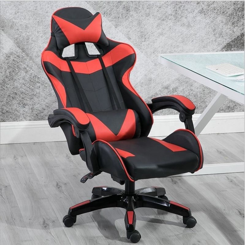 Modern Design PVC Leather Gaming Chair Backrest Ajustável 90-180 para Suporte Final