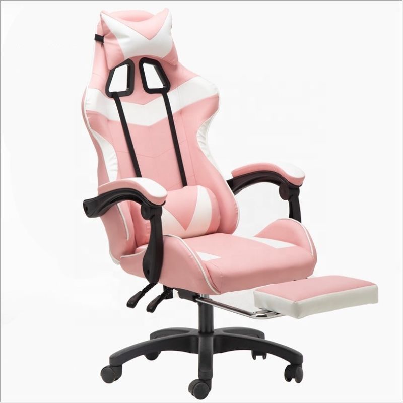 Modern Design PVC Leather Gaming Chair Backrest Ajustável 90-180 para Suporte Final