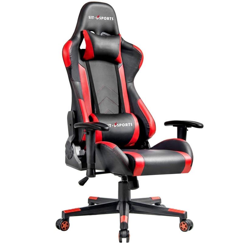 Cadeira esportiva ergonômica de couro de design tradicional para jogos de escritório executivo