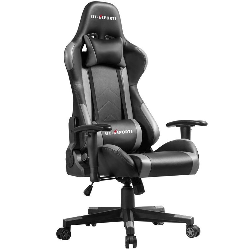 Cadeira esportiva ergonômica de couro de design tradicional para jogos de escritório executivo